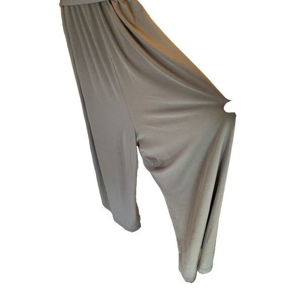 New! Susan Graver 2X Jumpsuit Liquid Knit Cropped Smooth Fluid Light Olive Grn - Picture 4 of 12